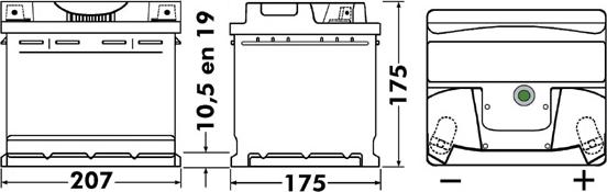 Exide EB443 - Akumulator