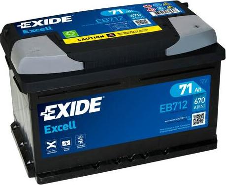 Exide EB712 — Akumulator