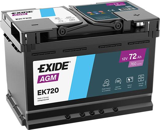 Exide EK720 — Akumulator
