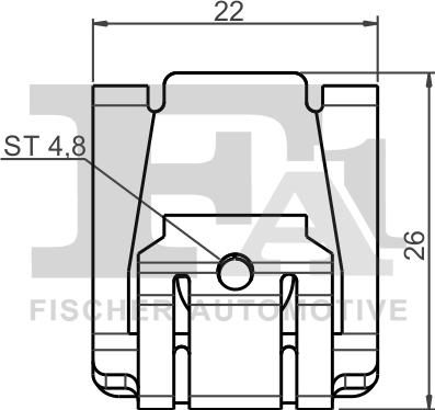 FA1 14-40088.25 - BLASZKA MOCOWANIA TAPICERKI. KLIPS MOCUJĄCY DB