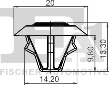 FA1 14-10005.10 — Clip, listwa ochronna