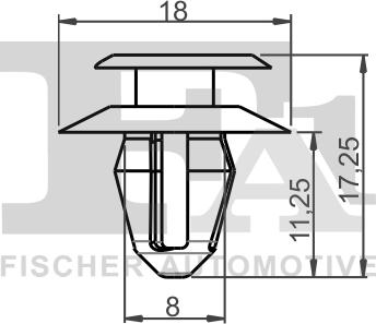 FA1 10-40006.10 - SPINKA TAPICERKI. KLIPS MOCUJĄCY BMW