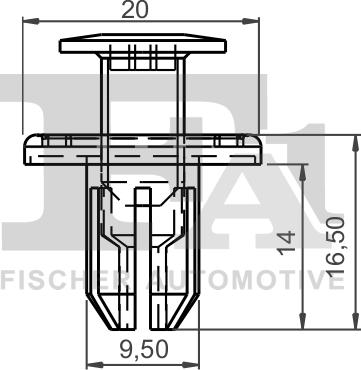 FA1 10-30008.5 - KOŁEK ROZPOROWY OPEL