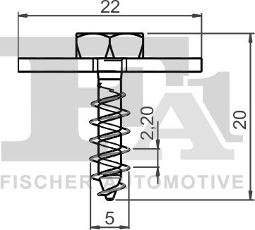 FA1 10-70005.5 - ŚRUBA Z PODKŁADKĄ UNIWERSALNA FI 5MM. DŁ 20MM