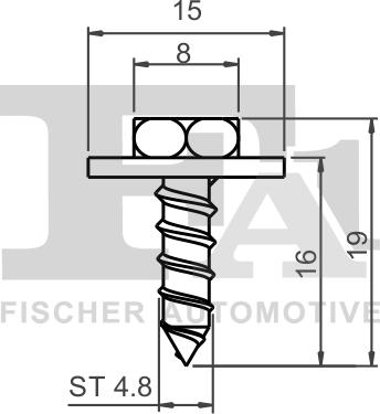 FA1 10-70001.5 - WKRĘT Z PODKŁADKĄ VW 4.8MM OPAKOWANIE 5 SZT.