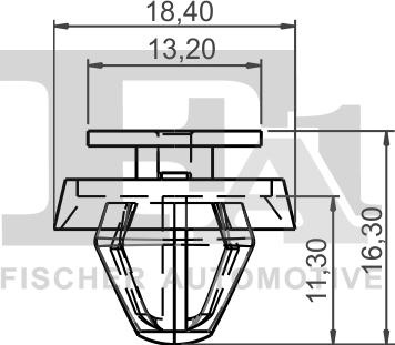 FA1 11-40040.5 - KLIPS MOCUJĄCY SKODA. SEAT. VW