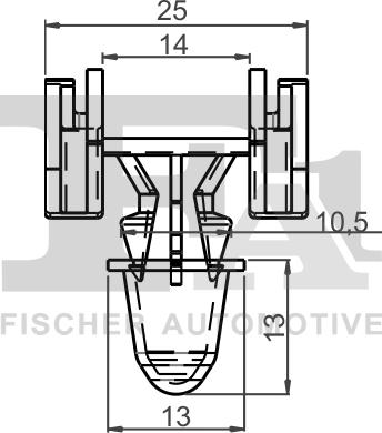 FA1 11-40065.25 - SPINKA LISTWY PROGU. KLIPS MOCUJĄCY AUDI. SEAT. SKODA