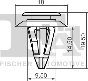 FA1 11-40012.5 — Clip, listwa ochronna