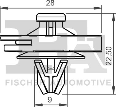 FA1 11-40026.10 — Clip, listwa ochronna