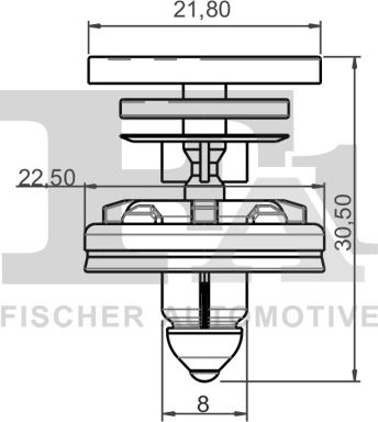 FA1 11-40022.5 - SPINKA TAPICERKI. KLIPS MOCUJĄCY AUDI