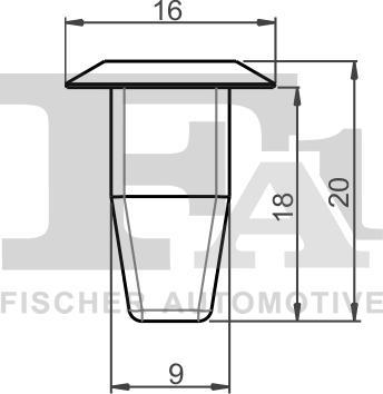 FA1 11-60012.5 — Clip, listwa ochronna