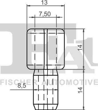FA1 11-10035.5 - BOLEC SZYBY TYLNEJ. ZAŚLEPKA MOCUJĄCA SEAT. SKODA. VW