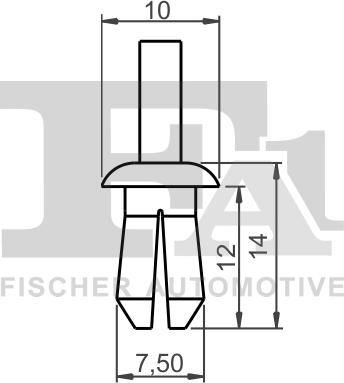 FA1 11-20004.25 - KOŁEK NADKOLA. NIT Z TWORZYWA SZTUCZNEGO AUDI. SEAT. SKODA. VW