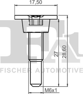 FA1 11-70007.5 - ŚRUBA MOCUJĄCA ZDERZAKA AUDI. SEAT. SKODA