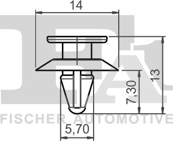 FA1 13-40007.5 — Clip, listwa ochronna