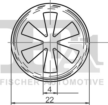 FA1 13-40025.5 - BLASZKA ZACISKOWA. KLIPS MOCUJĄCY FORD