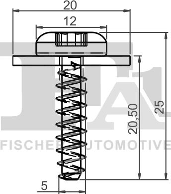 FA1 13-70003.5 — Clip, listwa ochronna