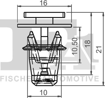 FA1 12-40030.5 — Clip, listwa ochronna