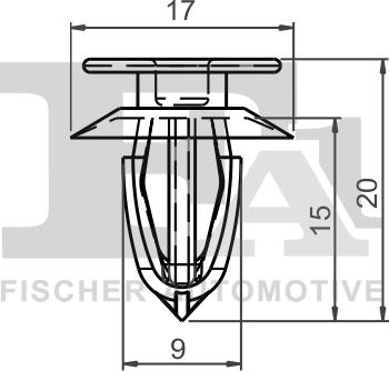 FA1 12-40028.5 - SPINKA TAPICERKI. KLIPS MOCUJĄCY FIAT