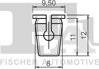FA1 12-60003.5 — Clip, listwa ochronna