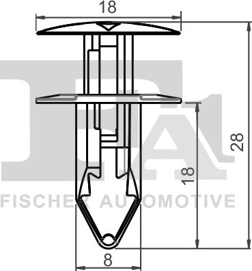 FA1 12-20004.10 - KOŁEK ROZPOROWY NIT Z TWORZYWA SZTUCZNEGO NISSAN. OPEL. RENAULT