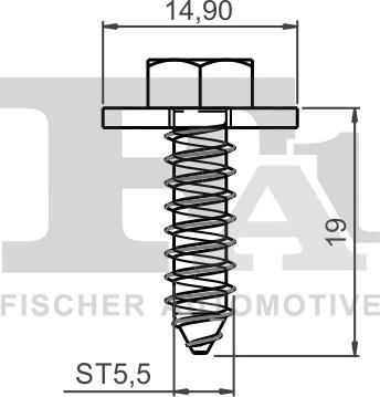 FA1 12-70003.10 - WKRĘT MONTAŻOWY. ŚRUBA Z PODKŁADKĄ OPEL
