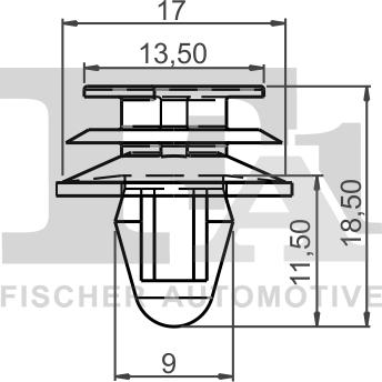 FA1 21-40016.10 — Clip, listwa ochronna