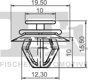 FA1 21-40021.10 - SPINKA LISTWY BOCZNEJ. KLIPS MOCUJĄCY ALFA ROMEO. JEEP
