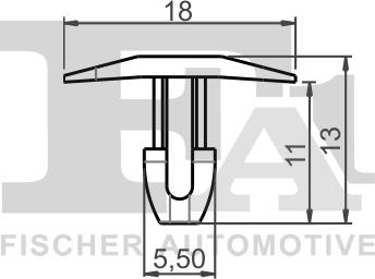 FA1 21-10018.25 - SPINKA WYGŁUSZENIA. ZAŚLEPKA MOCUJĄCA ALFA ROMEO. FIAT. PEUGEOT