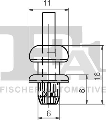 FA1 21-20013.5 — Clip, listwa ochronna