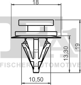 FA1 22-40008.10 - SPINKA TAPICERKI. KLIPS MOCUJĄCY DACIA. RENAULT