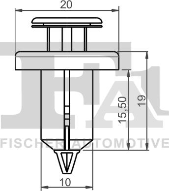 FA1 79-20003.5 - KOŁEK MONTAŻOWY. NIT Z TWORZYWA SZTUCZNEGO HONDA