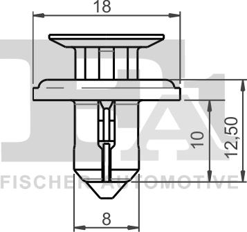 FA1 75-30006.5 - KOŁEK ROZPOROWY. KLIPS MOCUJĄCY CITROEN. NISSAN. TOYOTA OPAKOWANIE 5 SZT.