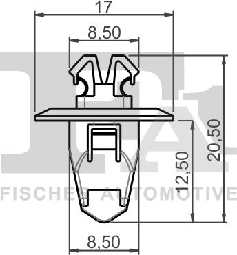 FA1 77-40049.25 - SPINKA LISTWY BOCZNEJ. KLIPS MOCUJĄCY TOYOTA