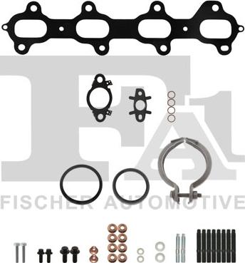FA1 KT120940 - ZESTAW MONTAŻOWY TURBOSPRĘŻARKI RENAULT MASTER 2.3DCI 14- 40 ELEM.