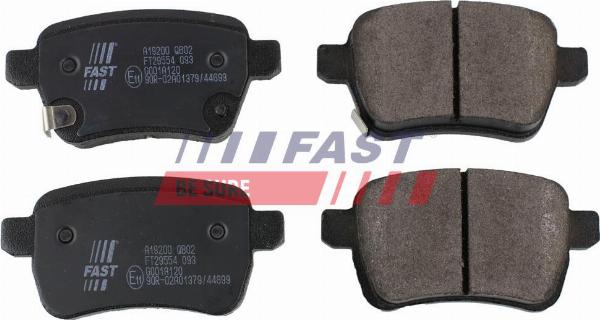 Fast FT29554 — Zestaw klocków hamulcowych, hamulce tarczowe