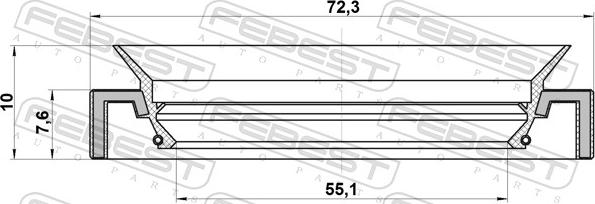 Febest 95HAY-57720810X - USZCZELNIACZ -P- PIASTY SUZUKI