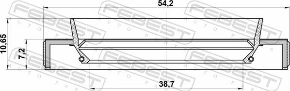 Febest 95HBY-40540711R - USZCZELNIACZ WALU NAPEDOWEGO SUZUKI