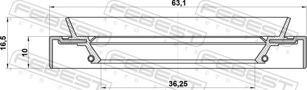 Febest 95HDS-38631016X - USZCZELNIACZ WALU NAPED. TOYOTA