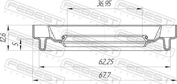 Febest 95HDS-38620513X - USZCZELNIACZ POLOSI FORD MAZDA
