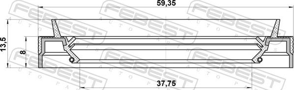 Febest 95JES-39590913X - ZIMERING -38 59 13- POLOS -LEWA-