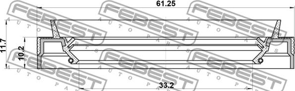 Febest 95JES-35611012C - USZCZ. WAŁU NAPĘD. FORD