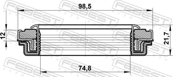 Febest 95RCW-76981222X - USZCZELNIACZ WALU NAPEDOWEGO FORD