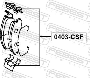 Febest 0403-CSF - ZESTAW  NAPR. KLOCKOW DYSKOWYCH MITSUBI
