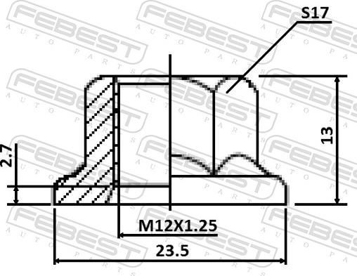 Febest 0431-004-PCS10 - NAKRETKA MITSUBISHI -10 SZT.-