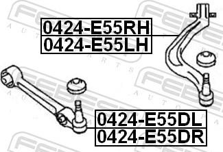 Febest 0424-E55DR - WAHACZ -P-GALANT 92- -P-
