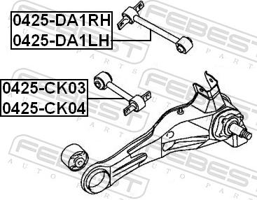 Febest 0425-DA1LH - WAHACZ -T-CARISMA.SPACE STAR 97- -L-