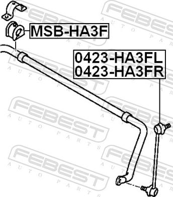 Febest MSB-HA3F - GUMA STABIL.-T-OUTLANDER 2.0 06-12
