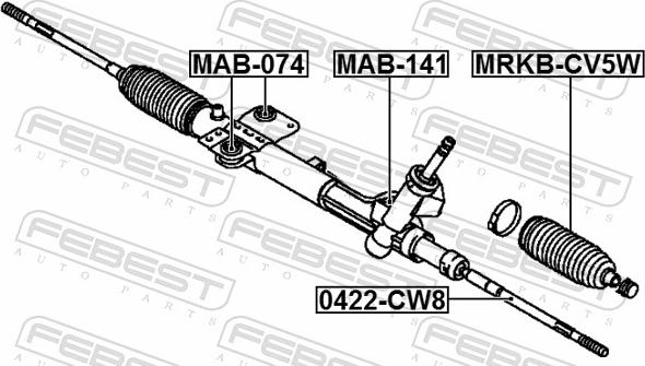 Febest MRKB-CV5W - OSLONA PRZEKL.KIER.-P-CEEDD 12- -LP-