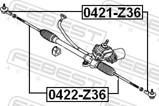 Febest 0422-Z36 - DRĄŻEK KIEROWNICZY MITSUBISHI